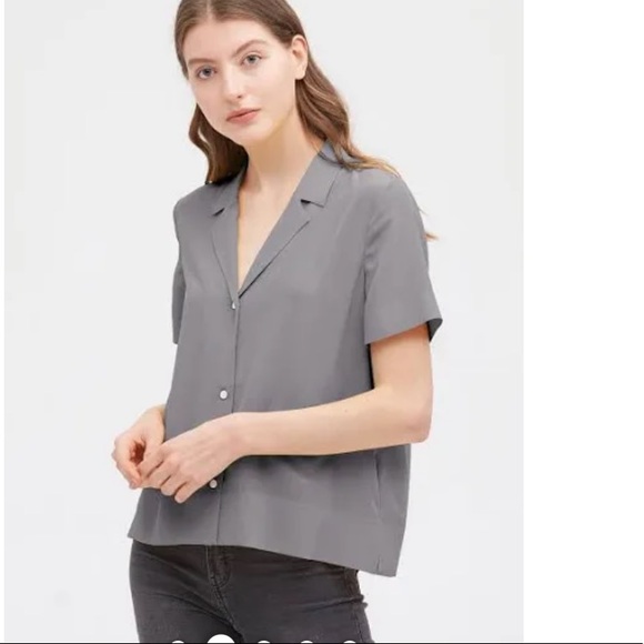 Classic Silk Shirt Classy Grey V Neck and Durable Find The Perfect Gift - Picture 4 of 8